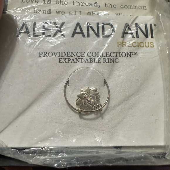 New inPackage Sterling Silver Alex & Ani Providence Collection Lotus Flower Ring - Picture 3 of 8
